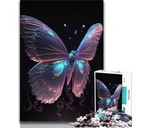Adult Puzzles 1000 Pieces Pink Purple Butterfly 1000 Pieces for Adults,Decompressing Intellectual Educational Toy Birthday Gift (size 75x50cm)