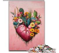 Adult Puzzles 1000 Pieces Plant Heart, Game Toys Every Piece Is Unique - Challenging Family Fun Game for for Age 14 (size 50x75cm)