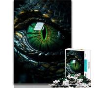 Adult Puzzles 1000 Pieces Poison Dragons Green Eye Teenager Jigsaw,Challenging Family Activity Games DIY Toy for Home Wall Decor Gifts (size 75x50cm)