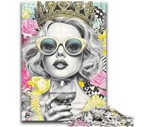 Adult Puzzles 1000 Pieces Pop Art Queen Learning Educational Toys Family Games Enhance Love between Couples 26x38cm