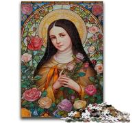 Adult Puzzles 1000 Pieces Portrait of Mary The Mother Challenging To Complete But Fun And Humorous Unique Home Decor And Gifts 26x38cm
