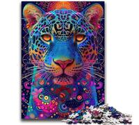 Adult Puzzles 1000 Pieces Psychadelic Jaguar Challenging To Complete But Fun And Humorous Unique Home Decor And Gifts 26x38cm