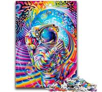 Adult Puzzles 1000 Pieces Psychedelic Astronaut Challenging Game And Family Play for Is Ideal As A Gift for The Whole Family 26x38cm