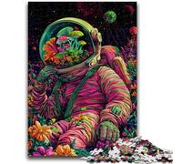 Adult Puzzles 1000 Pieces Psychedelic Astronaut Challenging Game Toys Deal As Gifts for The Whole Family for Ages 14+ 26x38cm