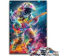 Adult Puzzles 1000 Pieces Psychedelic Astronaut Learning Educational Toys Family Games Educational Game for Birthday, Chrismas 38x26cm