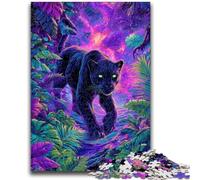 Adult Puzzles 1000 Pieces Psychedelic Black Panther Challenging Game Toys Deal As Gifts for The Whole Family for Ages 14+ 50x75cm