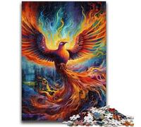 Adult Puzzles 1000 Pieces Psychedelic Phoenix Bird Teenager Jigsaw,Family Activity Fun at Home Activities, Birthday Present,Travel Gifts (50x75cm)