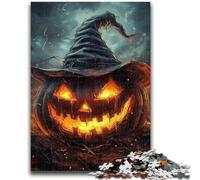 Adult Puzzles 1000 Pieces Pumpkin Halloween Puzzles for Teenagers,Educational Games Home Decoration Birthday Present, Gifts, Wall Art (38x26cm)