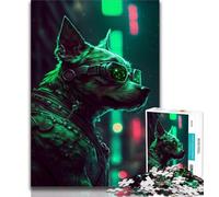 Adult Puzzles 1000 Pieces Punk Dog 1000 Pieces for Adults,Decompressing Intellectual Educational Toy Birthday Gift (size 38x26cm)