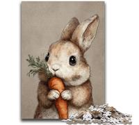 Adult Puzzles 1000 Pieces Rabbit Eating Carrot for Ages 14 And over Fun Games Fun Activities at Home, Birthday Gifts, Travel Gifts 50x75cm