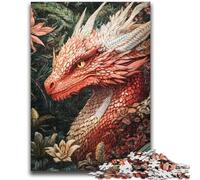 Adult Puzzles 1000 Pieces Red Dragon Challenging Game And Family Play for Is Ideal As A Gift for The Whole Family 50x75cm