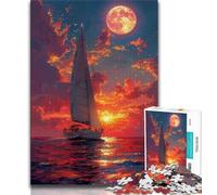 Adult Puzzles 1000 Pieces Ship on The Ocean Puzzles for Adults,Artistic Wall Decor & Birthday Gift Idea for Friends, Home Office (size 75x50cm)