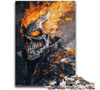 Adult Puzzles 1000 Pieces Skeletons with Fire Challenging To Complete But Fun And Humorous Unique Home Decor And Gifts 26x38cm
