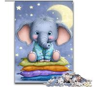 Adult Puzzles 1000 Pieces Sleeping Baby Elephant, for Age 14+ Suitable for Couples Fun at Home Activities, Birthday Present,Travel Gifts (Size 26x38cm)