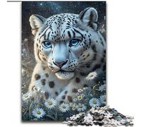 Adult Puzzles 1000 Pieces Snow Leopard Learning Educational Toys Fun at Home Activities, Birthday Present,Travel Gifts 26x38cm
