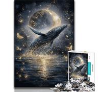 Adult Puzzles 1000 Pieces Space Whale Puzzles for Adults,Artistic Wall Decor & Birthday Gift Idea for Friends, Home Office (size 75x50cm)