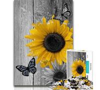 Adult Puzzles 1000 Pieces Sunflower Teenager Jigsaw,Family Activity Fun at Home Activities, Birthday Present,Travel Gifts 26x38cm