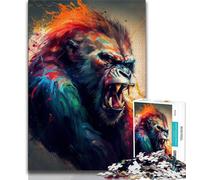 Adult Puzzles 1000 Pieces The Angry Ape Puzzles for Adults,Artistic Wall Decor & Birthday Gift Idea for Friends, Home Office (size 38x26cm)