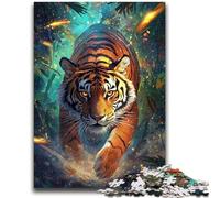Adult Puzzles 1000 Pieces Tiger Portrait Puzzles for Teenagers,Educational Games Home Decoration Birthday Present, Gifts, Wall Art (38x26cm)