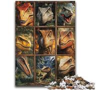 Adult Puzzles 1000 Pieces Tyrannosaurus Rex Collage Teenager Puzzles,Challenging Game Gifts for Is Ideal As A Gift for The Whole Family (26x38cm)