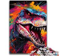 Adult Puzzles 1000 Pieces Tyrannosaurus Rex Teenager Jigsaw,Educational Games Home Decoration Birthday Present, Gifts, Wall Art (26x38cm)