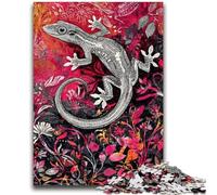 Adult Puzzles 1000 Pieces Watercolor Gecko Challenging Game And Family Play for Is Ideal As A Gift for The Whole Family 26x38cm