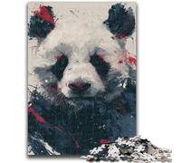 Adult Puzzles 1000 Pieces Watercolor Panda, Stress Reliever Difficult Challenge Secret Santa Gifts for Age 14 Years Up 50X75CM