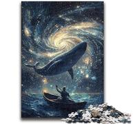 Adult Puzzles 1000 Pieces Whales in Space Challenging Game And Family Play for Is Ideal As A Gift for The Whole Family 26x38cm