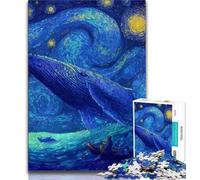 Adult Puzzles 1000 Pieces Whales in The Starry Sky Puzzles for Teenagers,is Ideal As Gifts for The Whole Family Suitable for And 14 (size 75x50cm)