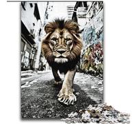 Adult Puzzles 2000 Pieces Black And White Lion Challenging To Complete But Fun And Humorous Unique Home Decor And Gifts 70x100cm
