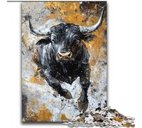 Adult Puzzles 2000 Pieces Black Gold Bull Challenging Game Toys Deal As Gifts for The Whole Family for Ages 14+ 70x100cm