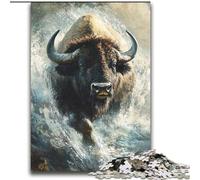 Adult Puzzles 2000 Pieces Buffalo Challenging Game And Family Play for Is Ideal As A Gift for The Whole Family 70x100cm