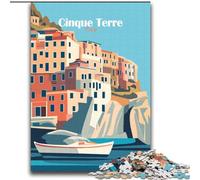 Adult Puzzles 2000 Pieces Cinque Terre Italy Poster,Help The Brain Exercise Addictive Toys to Cultivate Patience Gift For Birthdays 70x100cm