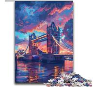 Adult Puzzles 2000 Pieces Colorful London Tower Bridge Challenging To Complete But Fun And Humorous Unique Home Decor And Gifts 70x100cm