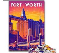 Adult Puzzles 2000 Pieces Fort Worth, Suitable for People Aged 14 And Above Challenging To Complete But Fun And Humorous Great Gift 70x100cm