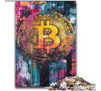 Adult Puzzles 2000 Pieces Graffiti Bitcoin Family Game Stress Reliever Difficult Challenge Artists Collection, Fine Art 70x100cm