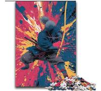 Adult Puzzles 2000 Pieces Japanese Golden Ninja for 14+ Unique Challenge Game Family Games Christmas Birthday Gifts 70x100cm
