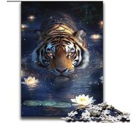 Adult Puzzles 2000 Pieces Lotus Tiger Challenging Game And Family Play for Is Ideal As A Gift for The Whole Family 70x100cm