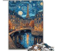 Adult Puzzles 2000 Pieces Paris Under The Stars Learning Educational Toys Family Games Enhance Love between Couples 70x100cm
