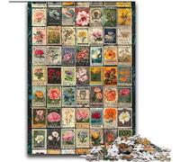 Adult Puzzles 2000 Pieces Plants And Flowers Collage Stress Reliever Staycation Kill Time Perfect Decoration for Age 14+ 70x100cm