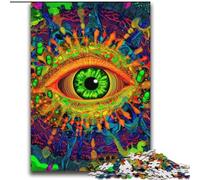 Adult Puzzles 2000 Pieces Psychedelic Eye Family Game Stress Reliever Difficult Challenge Artists Collection, Fine Art 70x100cm