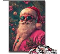 Adult Puzzles 2000 Pieces Santa Claus with Glasses Challenging Game And Family Play for Is Ideal As A Gift for The Whole Family 70x100cm