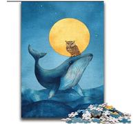 Adult Puzzles 2000 Pieces Whales And Owls for 14+ Unique Challenge Game Family Games Christmas Birthday Gifts 70x100cm