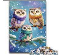 Adult Puzzles 2000 Pieces Winter Owl Challenging To Complete But Fun And Humorous Unique Home Decor And Gifts 70x100cm