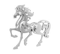 Adult Puzzles - 3D Stainless Steel Horse Puzzle | DIY Animal Sculpture Kit for Assemble | Creative Office Decorative Template, Art Hobbies,