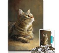 Adult Puzzles Abstract Cat Jigsaw Puzzles for Teenagers 1000 Piece,Learning Educational Toys Family Games Birthday Present, Gifts 26x38cm