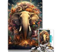 Adult Puzzles African Animals 1000 Piece Jigsaw Puzzles for Adults & Teens,Toys Educational Games Stress Relieving Unique Home Decor And Gifts 50x75cm