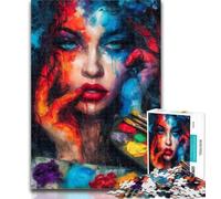 Adult Puzzles African Woman Jigsaw Puzzle 1000 Pieces for Adults,Educational Games Home Decoration Artists Collection, Fine Art 26x38cm