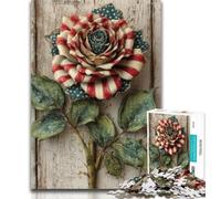 Adult Puzzles American Flag Roses Jigsaw Puzzle 1000 Pieces for Adults,Educational Games Home Decoration Artists Collection, Fine Art 50x75cm