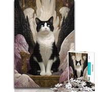 Adult Puzzles Angel Cat Jigsaws Puzzles 1000 Pieces for Adults Gifts,Family Entertainment Toys Is Ideal As A Gift for The Whole Family 50x75cm